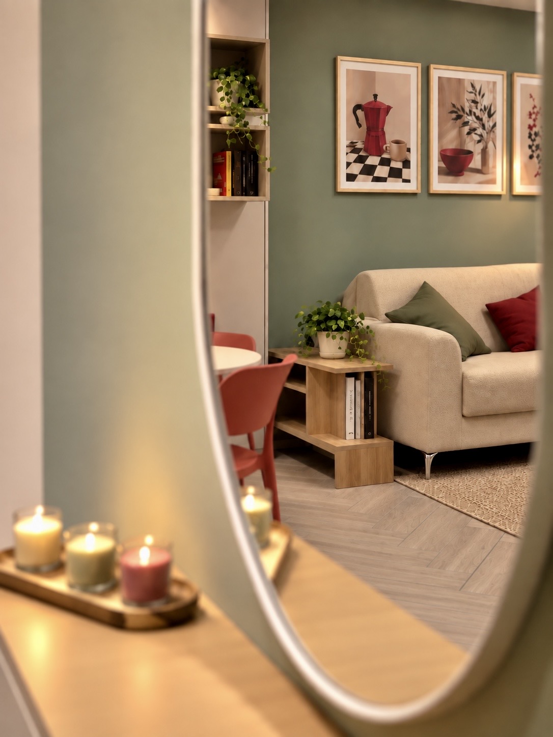 Dettaglio del soggiorno di Napoli Living House